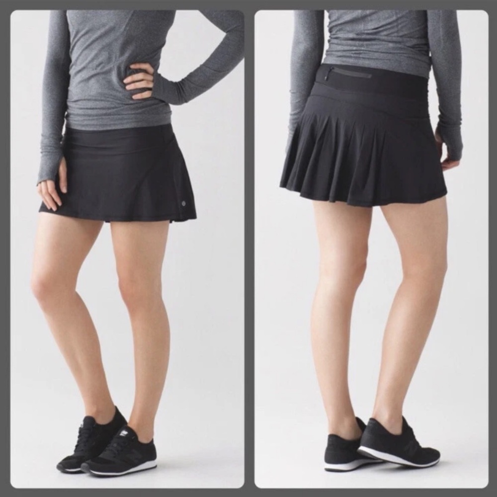 Lululemon Circuit Breaker Skirt/Skort Black Size 10 Reg